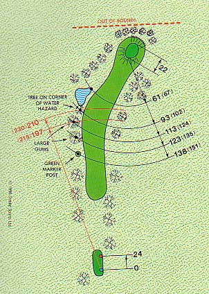 The 17th Hole schematic at Victor Harbor Golf Club