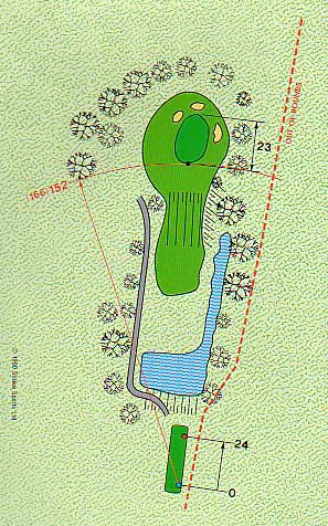 The 3rd Hole schematic at Vicor Harbor Golf Club