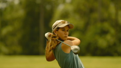 woman golf swing