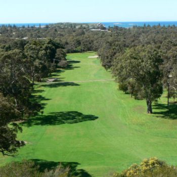 The iconic first hole view at the Victor Harbor Golf Club